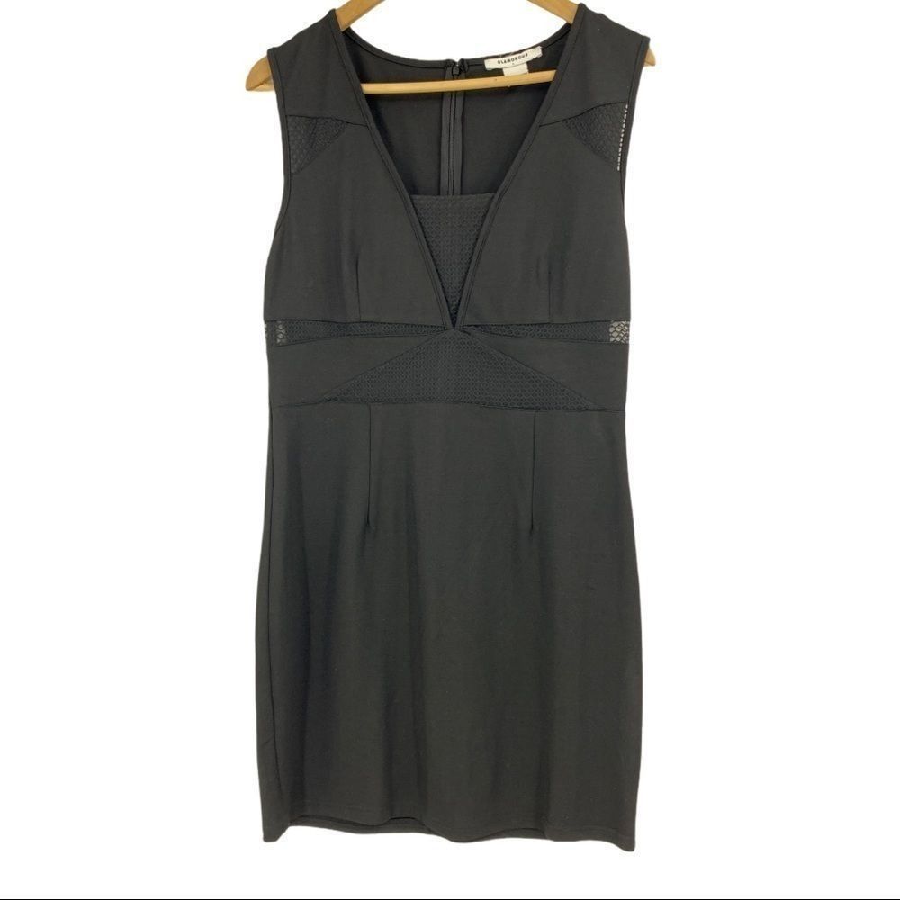 Glamorous Dress Large 9290 Black Scuba Mesh Cut